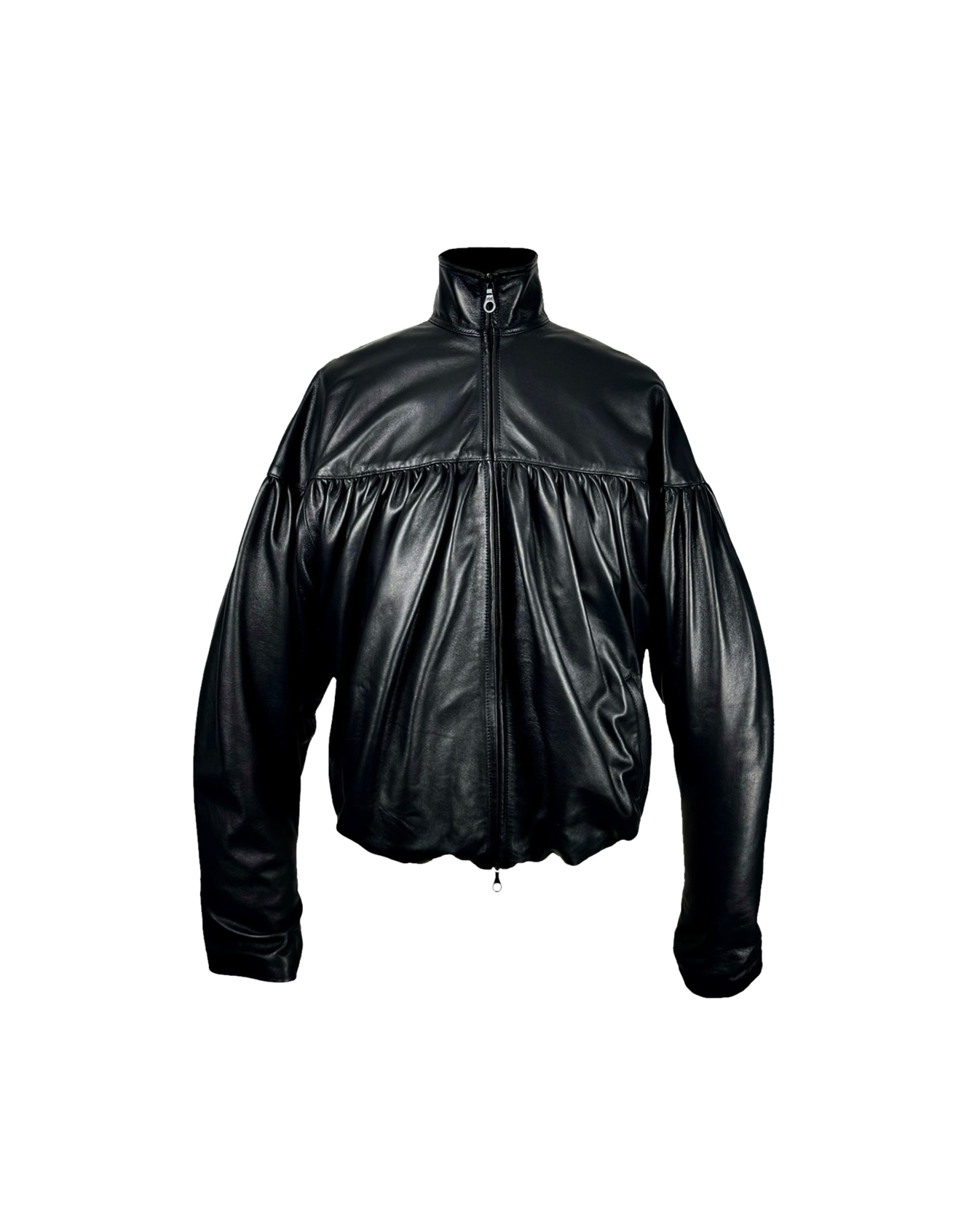 【oan】Balloon Leather Jacket Loewe Leather Balloon Jacket with Zipper Detail | Neiman Marcus